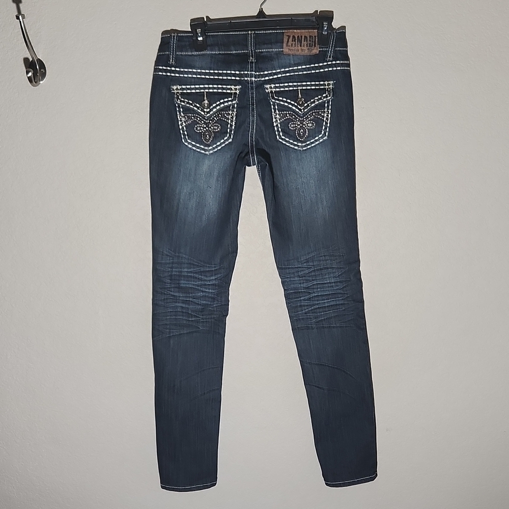 Zana Di Jeans Womens Size 9 White Stitch Denim